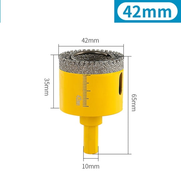 1pc 20-60mm Dry Drill Bit Hole Saw Cutter Triangle Shank For Granite Tile Glass Marble Concrete Drilling