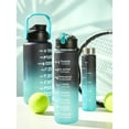 thumbnail image 1 of 1pc 2000ml Or 750ml Water Bottle With Time Leakproof Fast Water Flow Water Bottles For Fitness Gym Outdoor Office,Back To School (Gradient Color)Marker And Straw Large Capacity Water Jug,Essentials Fo, 1 of 8