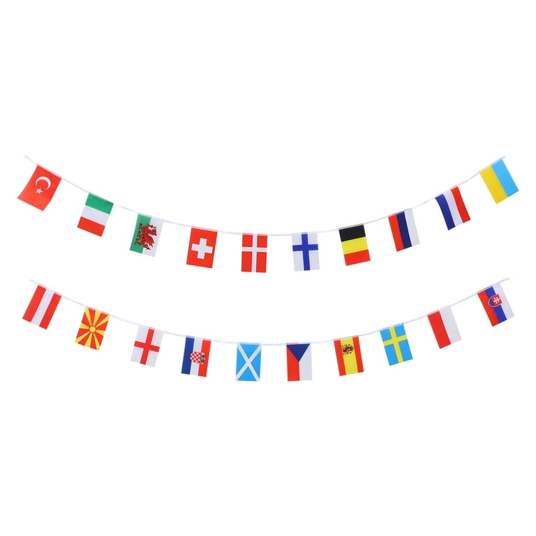 1pc 24 Countries String Flag Banner Pendant Party Supplies for Bars Malls  KTV