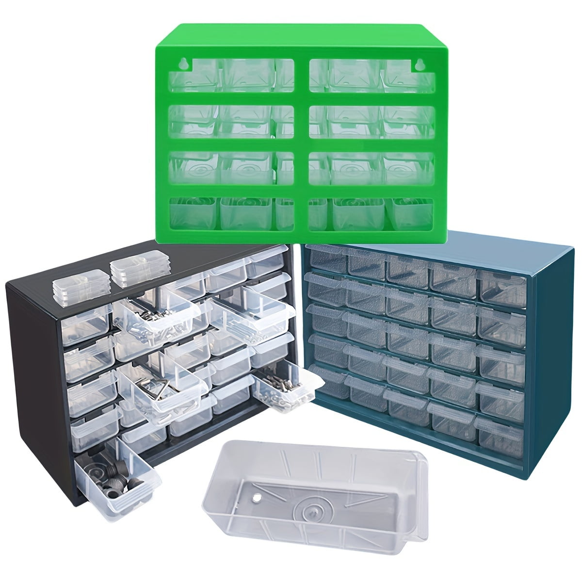 1pc 25 Multigrid Drawer Parts Box, Wallmounted Screw Classification