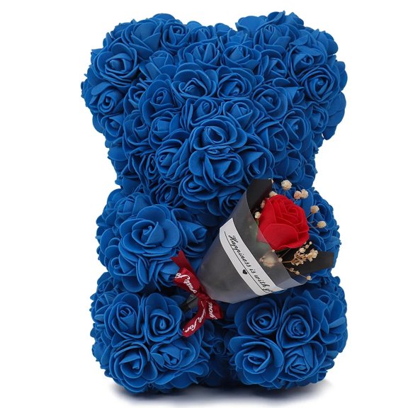 1pc 25m Artificial Flower Eternal Rose Teddy Bear for Mom Mother's Day Birthday Valentine's Day Anniversary Gifts & Decorations