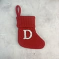 thumbnail image 1 of 1pc 26 Letters Woolen Christmas Stocking Ornaments - Xmas Candy Holder Hanging Decor, Personalized Letter Stocking Ornaments for Holiday Tree Decoration & Festive Family Gifts, D, 7*5.9in, 1 of 4