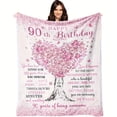 thumbnail image 1 of 1pc 280g 90 Year Old Birthday Gifts For Women, 90th Birthday Decorations For Women, Best Gifts For 90 Year Old Woman, Happy 90th Birthday Gift Ideas Throw, 1 of 6