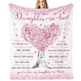 thumbnail image 1 of 1pc 280g Gifts For Daughter In Law Blanket, Daughter In Law Birthday Wedding Gifts Unique, Gift For Future Daughter In Law, 1 of 6