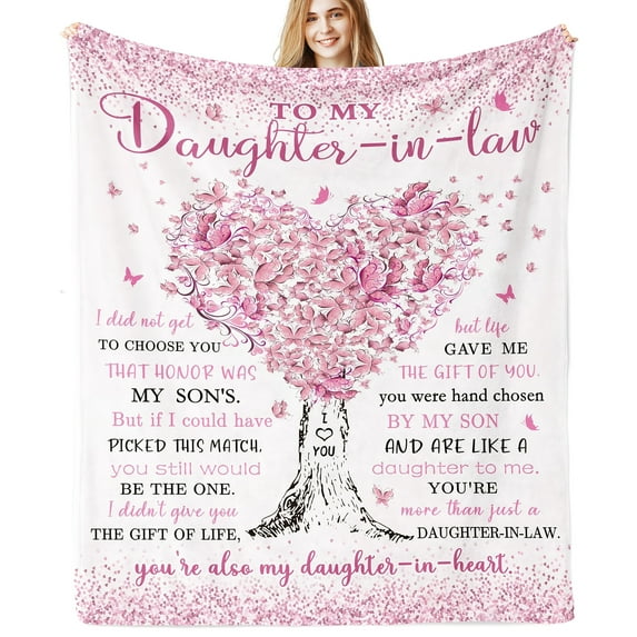 1pc 280g Gifts For Daughter In Law Blanket, Daughter In Law Birthday Wedding Gifts Unique, Gift For Future Daughter In Law