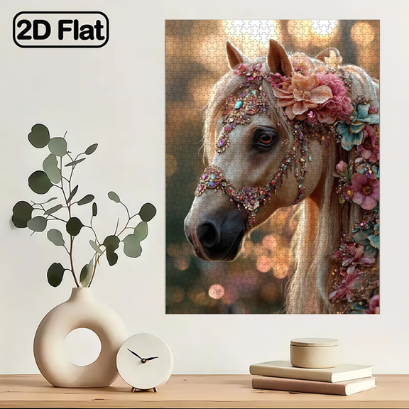 1pc, 2D Frameless Paper Jigsaw Puzzle, 1000pc, 29.4X19.6 inch, [Pattern Description], Educational & Enjoyable, Great Gift for Adults and Families, Perfect Christmas or New Year Present