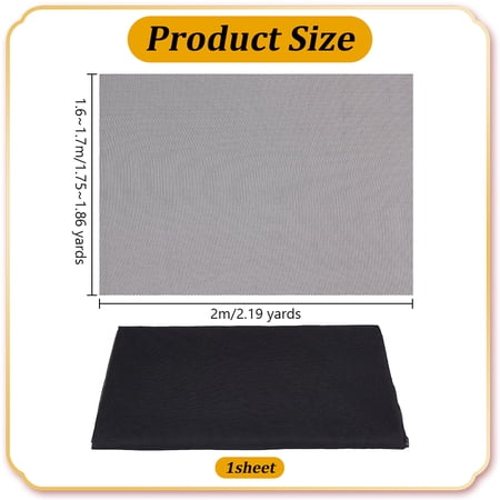 1pc 2M Polyester Mesh Fabric for Clothing Accessories Black 63~66-7/8 inch(1600~1700mm)