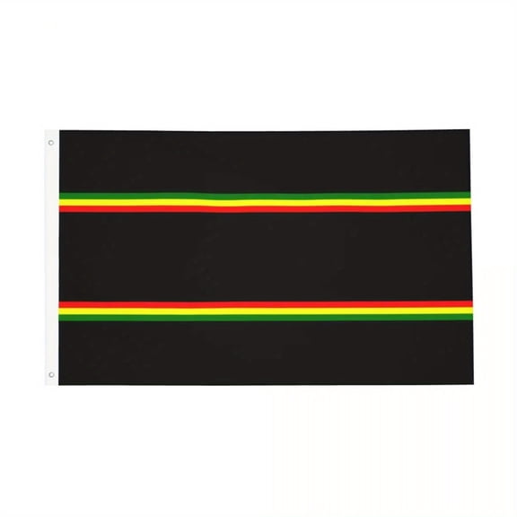 1pc 2d flat Jamaica Proud Rasta Stripe Flag Banner - Vibrant Red, Yellow & Green Reggae Design, Durable Polyester, All-Weather Outdoor Decoration 35.43x59.06inch