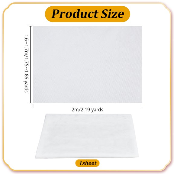 1pc 2m/2.2 Yards White Micro Mesh Fabric 1.7~1.8 Yards Wide No Stretch Net Fabric Mesh Polyester Mesh Sheer Tulle Lace Fabric for Gift Wrapping Sewing Crafts Wedding Party Decorations