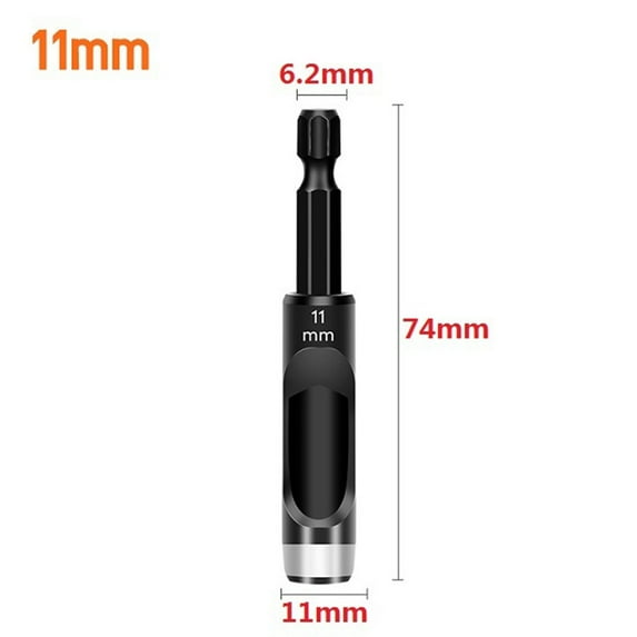 1pc 2mm-25mm Leather Hole Punch, Hex Shank Carbon Steel Adapter, Electric Machine Hollow Punch, For Belt And Leather Punching, DIY Leather Tools, 11mm