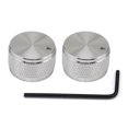 thumbnail image 1 of 1pc/2pc Aluminium Guitar Metal Knobs 1/4" Metal Pot Knobs with Indicator and Set Screw for Guitar/Bass/Audio Equipments 2pcs Sliver, 1 of 7