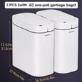 thumbnail image 1 of 1pc/2pcs/3pcs Self-Emptying Trash Can with Drawstring Bags, Hands-Free Pull-Out Design, 3.8-Gallon Capacity – Ideal for Home, Bathroom, Kitchen, Bedroom & Dorm Room Decor and Accessories, 1 of 15