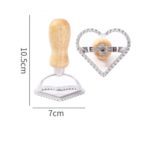 1pc/2pcs/4pcs/5pcs Ravioli Stamp Maker Cutter with Roller Wheel Wooden Handle for Ravioli, Pasta, Dumplings Lasagna, Pierogi
