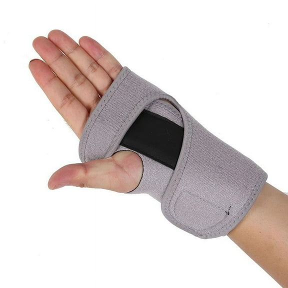 1pc/2pcs Wrist Hand Palm Brace Support with Metal Removable Splint Stabilizer and Edged Thumb Hole for Tendonitis, Arthritis, Carpal Tunnel Syndrome, Sprains Strains (Gray 1pc Left)