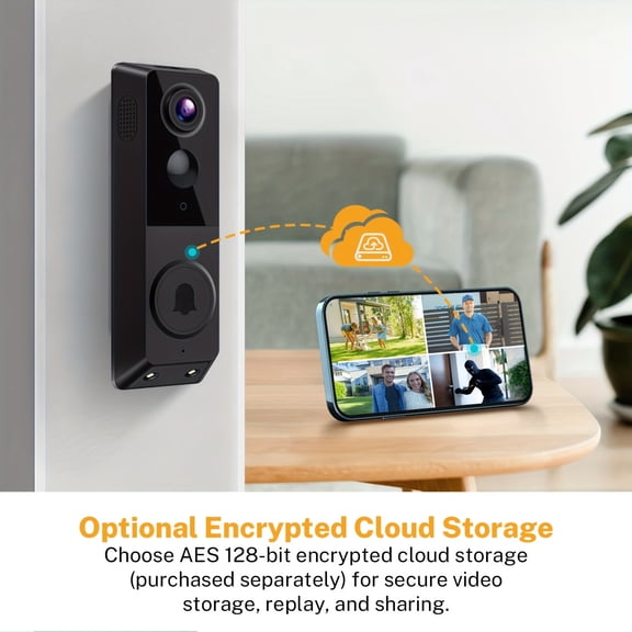 1pc/2pcs/sets Of Smart Home Security Cameras, Night Vision, AI Motion Detection, Two-way Audio, Cloud Storage1296P High Definition, Wireless Security Cameras, Security Home DoorbellsA