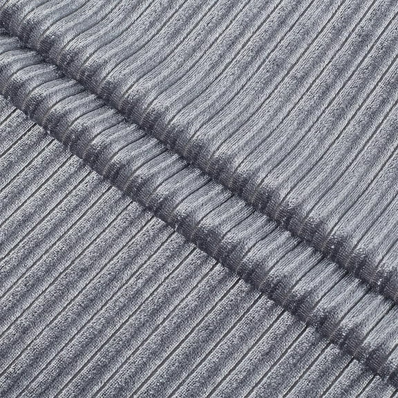 1pc 3.28 Yards Pleated Velvet Fabric 63 Inch Wide Polyester Garment Accessories for DIY Sewing Upholstery Apparel Costume Crafts(Gray) Gray