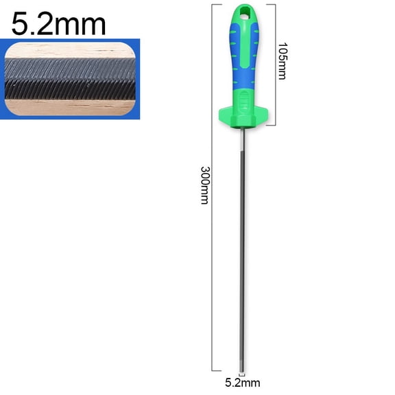 1pc 3.8/4.5/5.2mm Hex Chainsaw Saw Chain Files for Woodwork, Chainsaw Electric Chain Saw Accessories, 5.2mm Tool for DIY