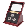 thumbnail image 1 of 1pc 3-Slot Wooden Championship Rings Display Case box Slanted Glass Visible Window Rings Organizer Showcase Coconut Brown 13.2x17.2x11.7cm, 1 of 6
