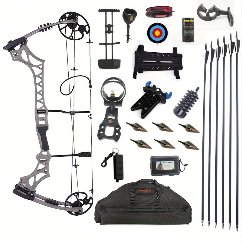 1pc 30-70lbs Adjustable Alloy Compound Bow, Outdoor Hunting Archery Competition Special Compound Bow Set