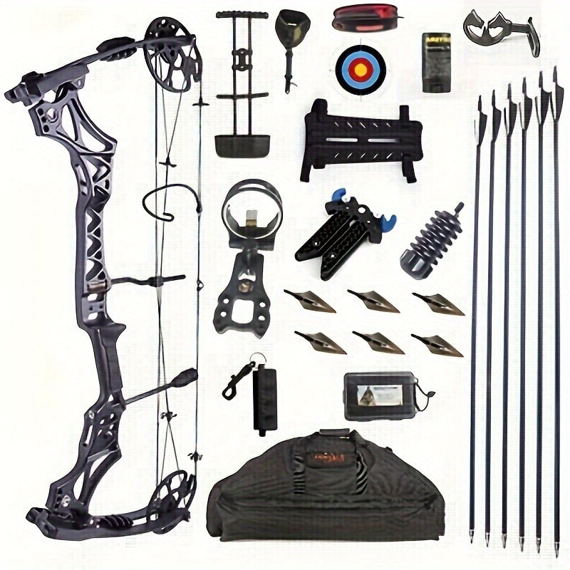 1pc 30-70lbs Adjustable Alloy Compound Bow, Outdoor Hunting Archery Competition Special Compound Bow Set