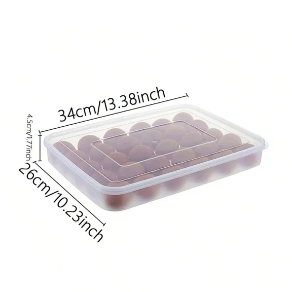 1pc-30 Grids Large Capacity Egg Shockproof Holder Plastic Egg Container with Cover Storage Box Tray for Refrigerator