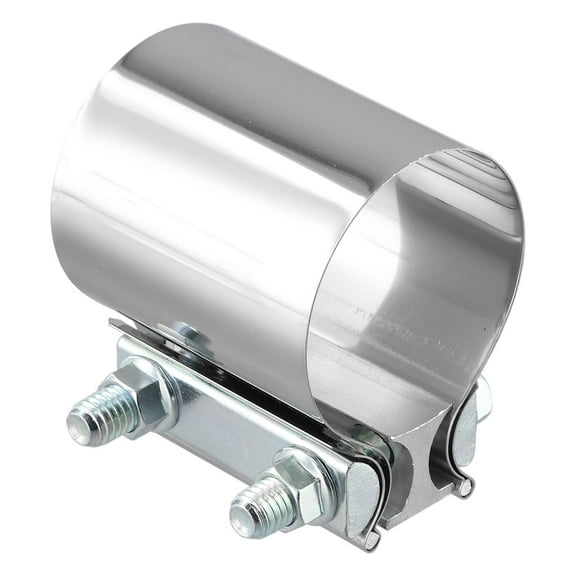 1pc 304 Stainless Steel Butt Joint Band Muffler Exhaust Pipe Clamp Sleeve 2/2.25/2.5/2.75/3/4 Inch Exhaust Clamp
