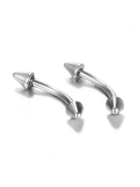 1pc 304 Stainless Steel Eyebrow Rings Curved Barbell Eyebrow Piercing Jewelry 3mm Pin: 1.2x6mm