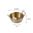 thumbnail image 1 of 1pc 304 Stainless Steel Golden Instant Noodle Bowl Korean Rice Wine Bowl With Handle Salad Snack and French Fry Bowl, 1 of 9