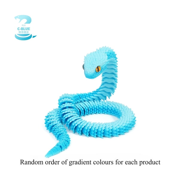 1pc 30cm 3D Printed Snake Decoration 3D Printed Animals Desk Accessories Room Decor Office Table Funny Snake Year Ornament