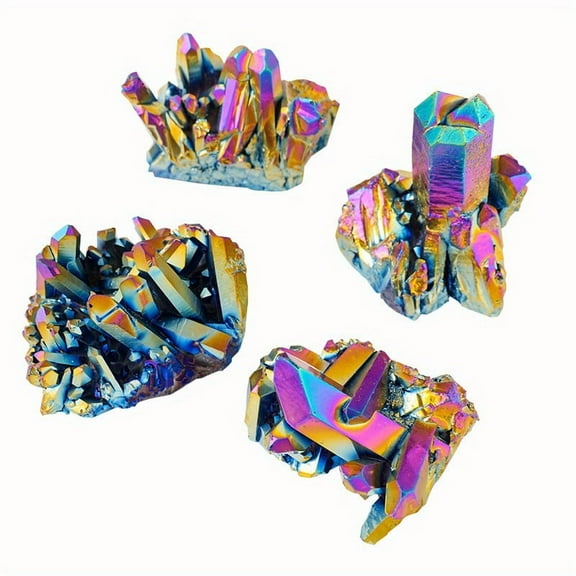 1pc 30g Bohemian Rainbow Coated Crystal Cluster | 30g-200g Sizes | Iridescent Sheen | Desk Decor | Energy Display | Unique Gift