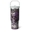 thumbnail image 1 of 1pc Halloween Skull 30oz Tumbler with Straw & Handle - Insulated Stainless Steel Cup | Holiday Gift for Man Women (Christmas, Valentine's, Birthday), 1 of 7