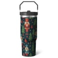 thumbnail image 1 of 1pc nutcracker 30oz Tumbler with Straw & Handle - Insulated Stainless Steel Cup | Holiday Gift for Man Women (Christmas, Valentine's, Birthday), 1 of 7