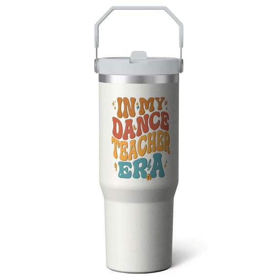 1pc IN MY DANCE 30oz Tumbler with Straw & Handle - Insulated Stainless Steel Cup | Holiday Gift for Man Women (Christmas, Valentine's, Birthday)