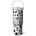 thumbnail image 1 of 1pc dairy cow 30oz Tumbler with Straw & Handle - Insulated Stainless Steel Cup | Holiday Gift for Man Women (Christmas, Valentine's, Birthday), 1 of 7