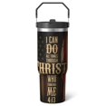 thumbnail image 1 of 1pc Christianity 30oz Tumbler with Straw & Handle - Insulated Stainless Steel Cup | Holiday Gift for Man Women (Christmas, Valentine's, Birthday), 1 of 7