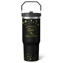 1pc graduate 30oz Tumbler with Straw & Handle - Insulated Stainless Steel Cup | Holiday Gift for Man Women (Christmas, Valentine's, Birthday)