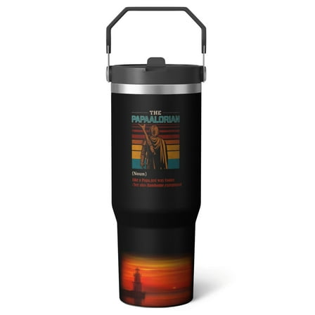 1pc Cool Dad 30oz Tumbler with Straw & Handle - Insulated Stainless Steel Cup | Holiday Gift for Man Women (Christmas, Valentine's, Birthday)