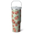 thumbnail image 1 of 1pc Bohemian Flowers-2 30oz Tumbler with Straw & Handle - Insulated Stainless Steel Cup | Holiday Gift for Man Women (Christmas, Valentine's, Birthday), 1 of 7