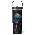 thumbnail image 1 of 1pc Mushroom Cup 30oz Tumbler with Straw & Handle - Insulated Stainless Steel Cup | Holiday Gift for Man Women (Christmas, Valentine's, Birthday), 1 of 7