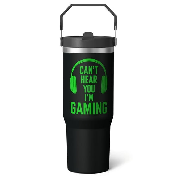 1pc 30oz Tumbler with Straw & Handle - Insulated Stainless Steel Cup | Holiday Gift for Man Women (Christmas, Valentine's, Birthday)