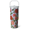 thumbnail image 1 of 1pc Rose 30oz Tumbler with Straw & Handle - Insulated Stainless Steel Cup | Holiday Gift for Man Women (Christmas, Valentine's, Birthday), 1 of 7