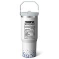 thumbnail image 1 of 1pc Nurse 30oz Tumbler with Straw & Handle - Insulated Stainless Steel Cup | Holiday Gift for Man Women (Christmas, Valentine's, Birthday), 1 of 7