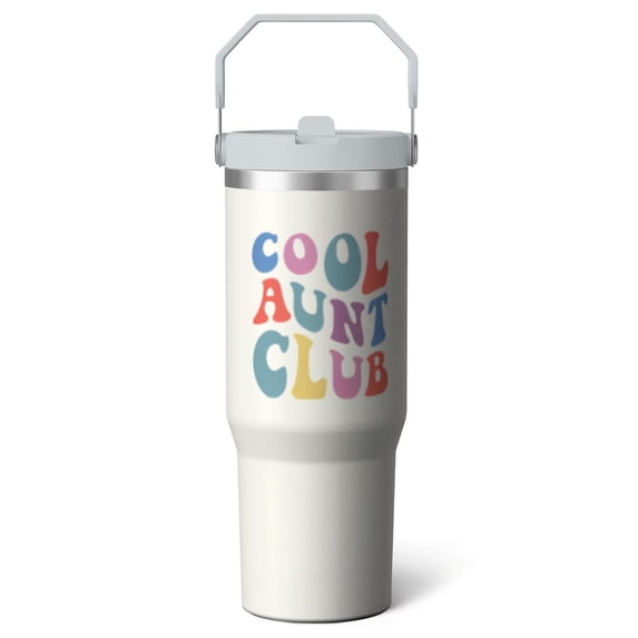 1pc Aunt 30oz Tumbler with Straw & Handle - Insulated Stainless Steel Cup | Holiday Gift for Man Women (Christmas, Valentine's, Birthday)