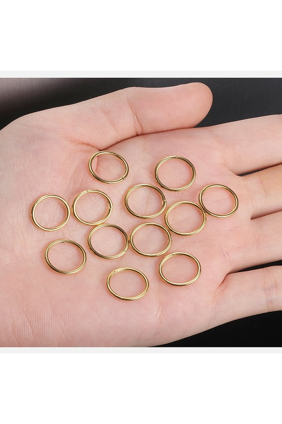 1pc 316L Surgical Stainless Steel Hoop Cartilage Earrings Nose Rings for Men Piercing Body Jewelry Golden 1.6mm Inner Diameter: 12mm