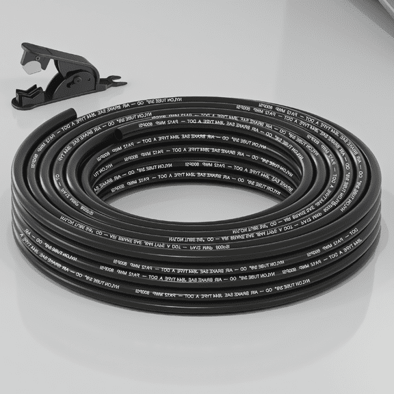 1pc 35 ft 3/8 in OD Nylon Air Line Tubing with Tube Cutter, DOT SAE J844, 800 PSI, for Air Suspension and Systems