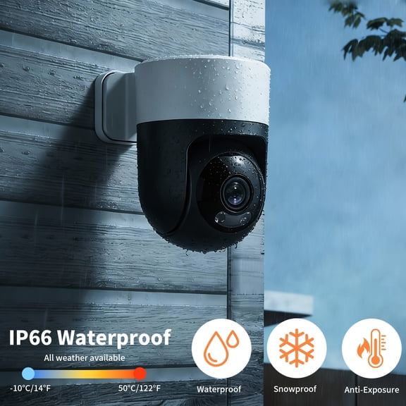1pc 360-Degree 1296MP 2.4G Wifi Camera with AI Motion Detection, Color Night Vision, Two-Way Audio Wall-Mounted Design, Outdoor Monitoring