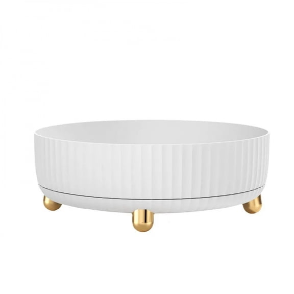 1pc 360 Degree Rotating Cosmetic Storage Box, Large Capacity Makeup Organizer, Plastic Round Skin Care Products Display Case