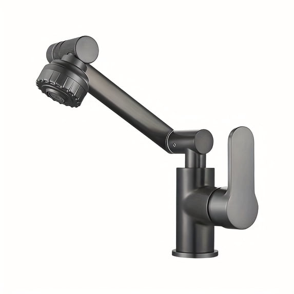 1pc 360° Rotating Sink Faucet - Zinc Alloy Aerator with Robotic Arm Nozzle, 2 Water Outlet Modes, Universal US G7 8 Threads, Drinking Water Safe, Classic Design for Kitchen Bathroom Sinks
