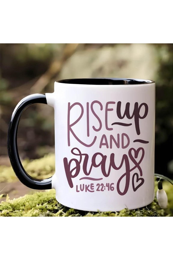 1pc 3A Grade RISEUP AND Prays Mug 11 Oz Faith in Jesus Ceramic Mug You All Need a Cup from Jesus First Choice Christian Gifts Ideal Christian Believers Office Coffee Mug