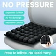 thumbnail image 1 of 1pc 3D Air Cushion Chair Pad with One-Touch Inflation/Deflation - Adjustable Firm/Soft PU Foam-like PU Polyurethane Seat Cushion, Back Support & Pressure Relief for Office, Car, Wheelchair - Lightwei, 1 of 10